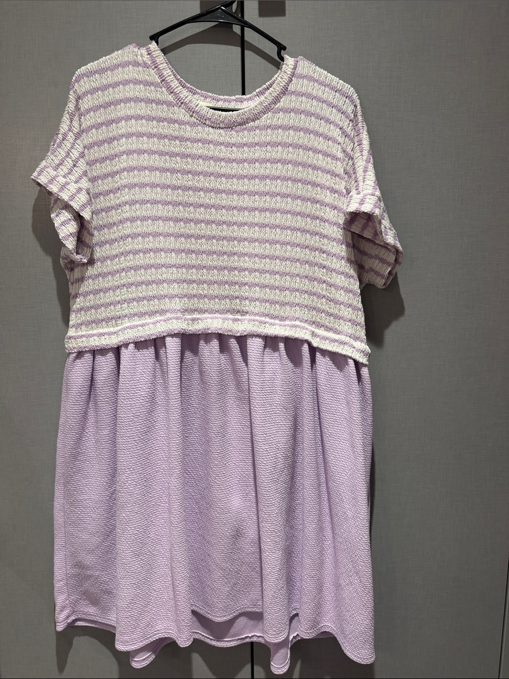 Lovely Melody Lilac Striped Knit Dress size M